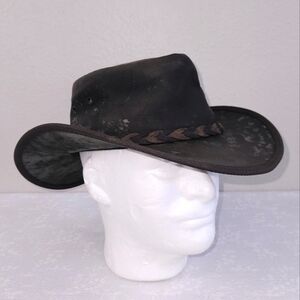 BARMAH Squashy Hat in a Bag Kangaroo Leather Hat UV 50+ Australia